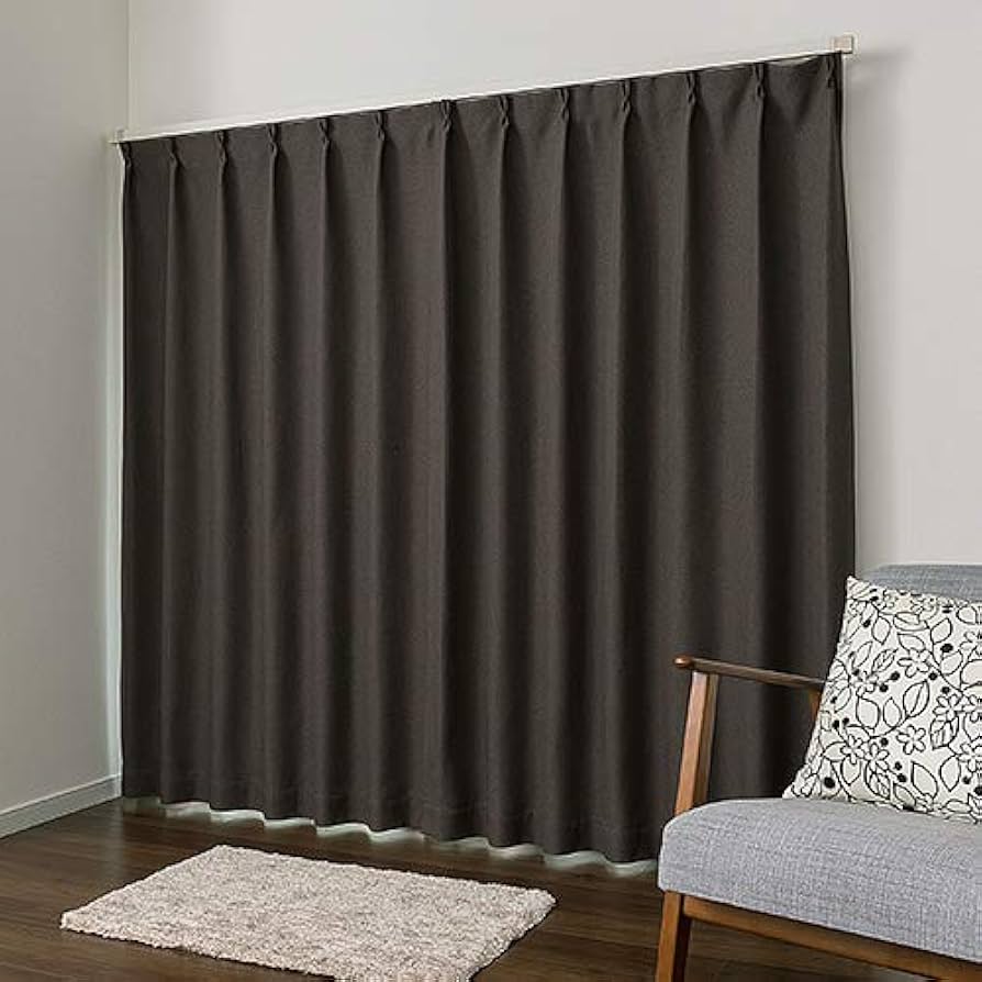 Amazon｜aiika 遮光2級 オーダーカーテン 無地 クラシック